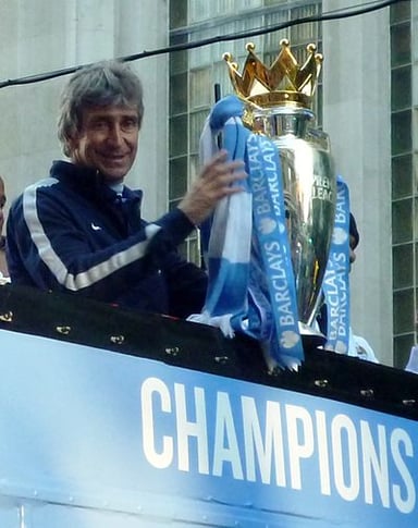 In which season did Manuel Pellegrini's Manchester City win the Premier League title?