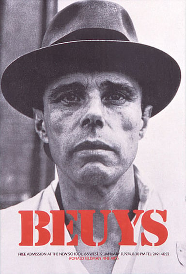 How many performances (Aktionen) did Beuys present from 1963 till 1972?
