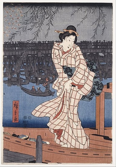 What was the typical focus of the ukiyo-e genre, contrary to Hiroshige's work?