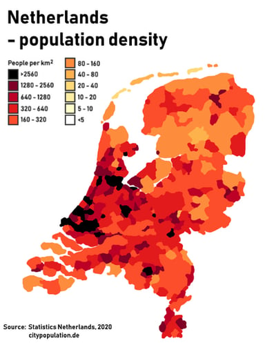 What is the size of Netherlands?