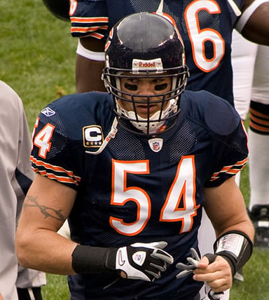 For which team did Urlacher play for all his professional career?