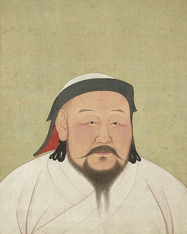 What was the name of the album that contained the imperial portrait of Kublai Khan?