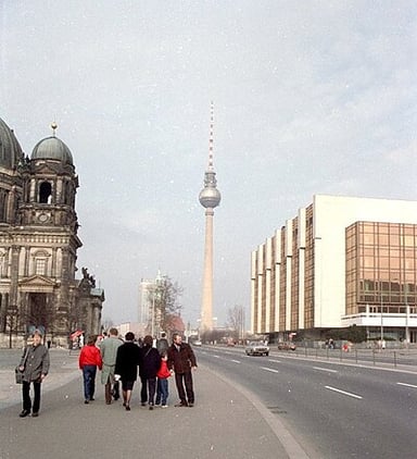Which famous avenue was the main shopping street in East Berlin?