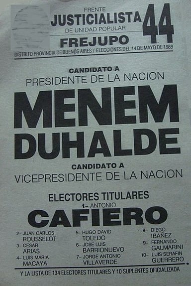 How many times did Eduardo Duhalde serve as Governor of Buenos Aires?