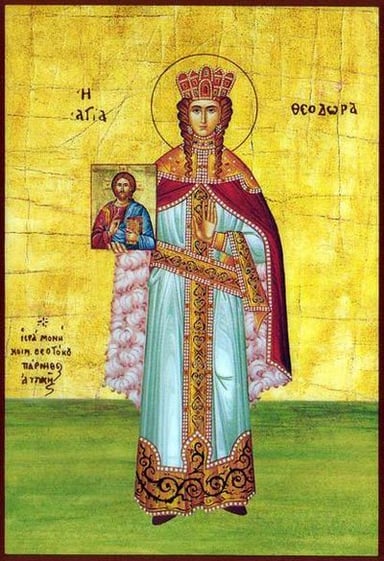 Which city's sack marked the end of the Arab threat during Theodora's reign?