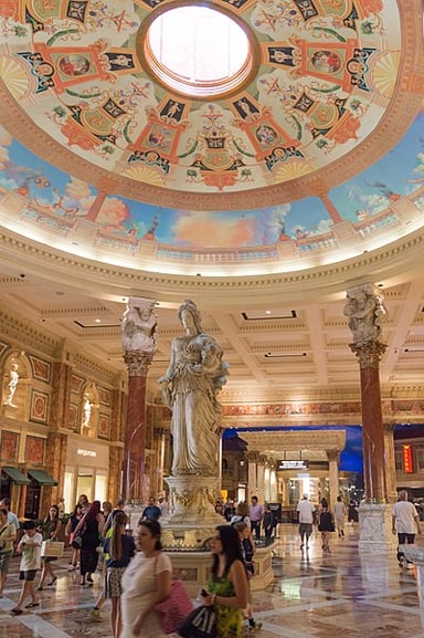 What is the size of Caesars Palace's convention facility?