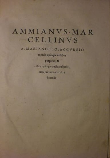 Did Ammianus Marcellinus die in the 4th century?