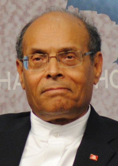 What does Moncef Marzouki's political party focus on?