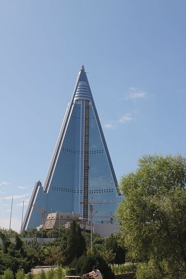 When did construction of the Ryugyong Hotel begin?
