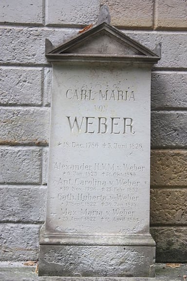 Weber was also known for contributing to which musical role?