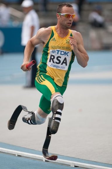 In which year did Oscar Pistorius win his first Paralympic gold medal?