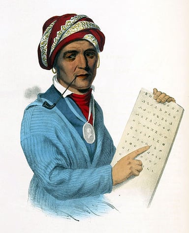 What material did Sequoyah initially use to write the Cherokee syllabary?