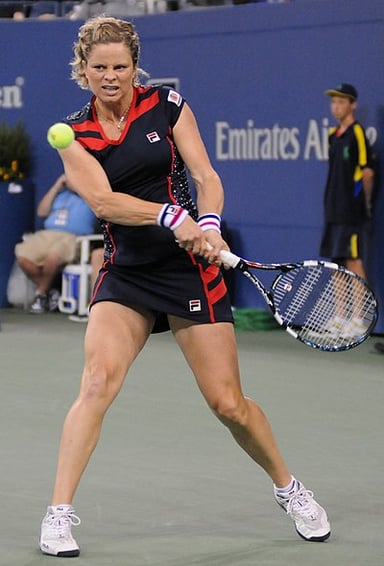 What unique athletic move is Kim Clijsters known for performing on court?