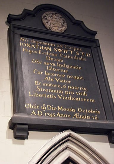 Jonathan Swift passed away in which year?