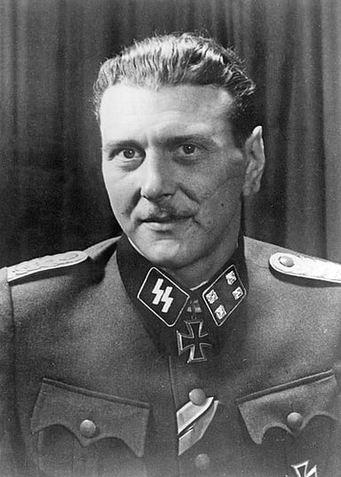 What rank did Skorzeny achieve in the Waffen-SS?