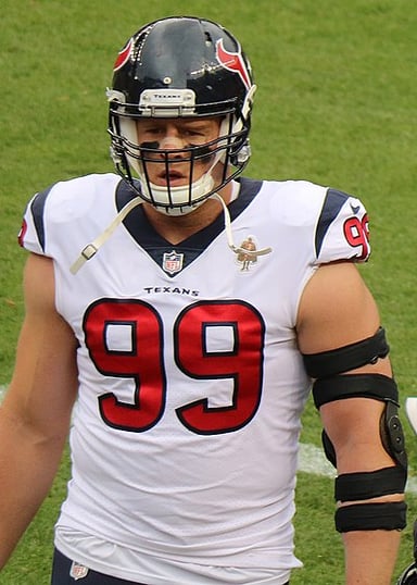 How many times did J. J. Watt receive the AP NFL Defensive Player of the Year Award in his first five seasons?