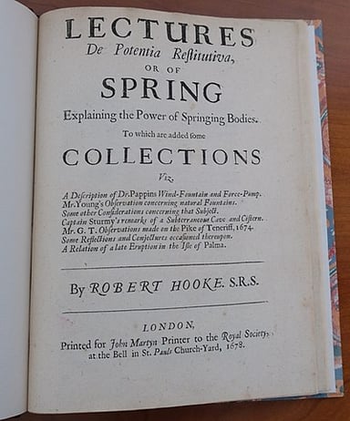 What book did Robert Hooke publish in 1665?