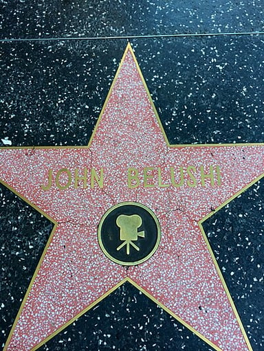 When was John Belushi honored with a star on the Hollywood Walk of Fame?