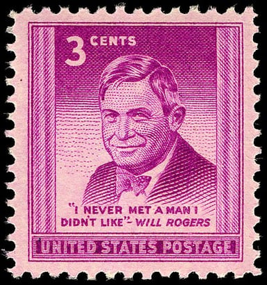 One of Will Rogers's comic acts led to his success in what?