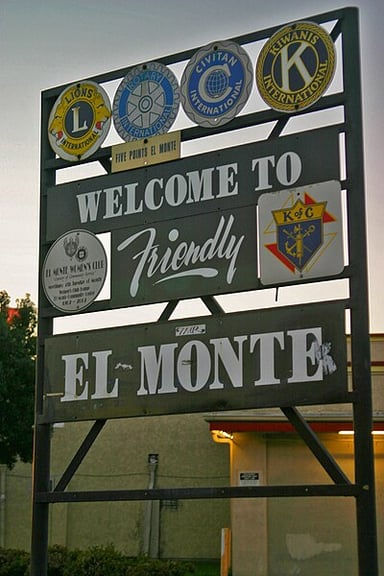 Where does El Monte lie in relation to the city of Los Angeles?
