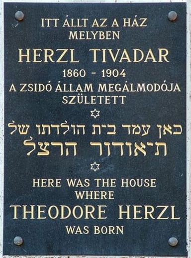 What organization did Theodor Herzl form?