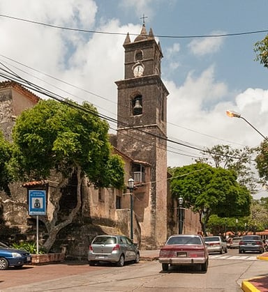 How far is La Asunción from the port of Porlamar?