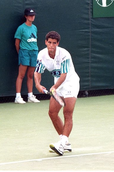 Which year did Sampras not finish as world No. 1?