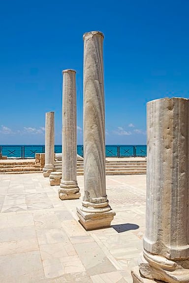 What religion was prominent in Caesarea Maritima during the Byzantine period?