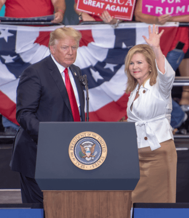 What position did Marsha Blackburn hold from 1999 to 2003?