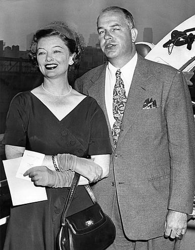 What drama did Myrna Loy have a supporting part in during the late 50's?