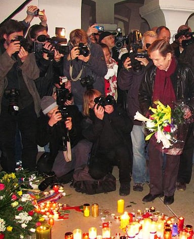 Which party did Václav Havel support from 2004 until his death?