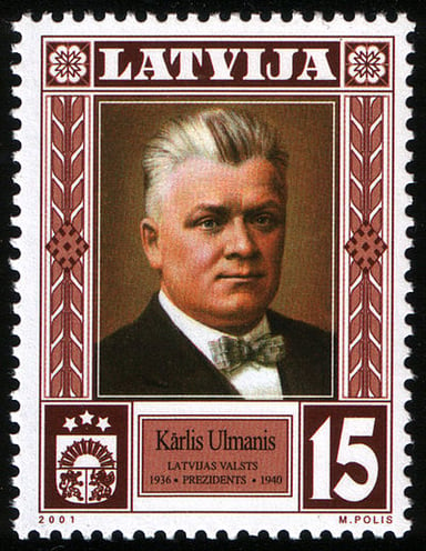 Until what year did Kārlis Ulmanis serve Latvia?