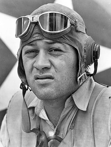 What was Pappy Boyington's rank when he was shot down in 1944?