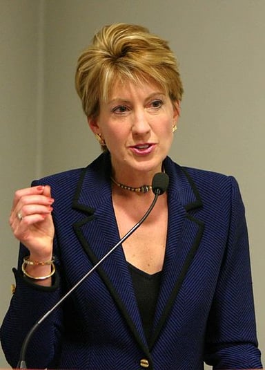 Why did Fiorina leave her position as CEO of HP?