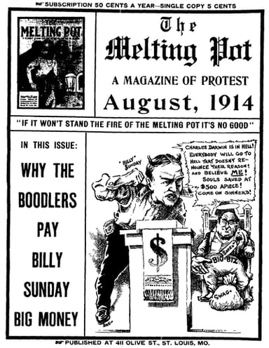 What was notable about Billy Sunday's sermons?