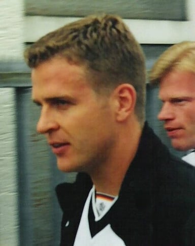In which year did Oliver Bierhoff make his debut for the German national team?