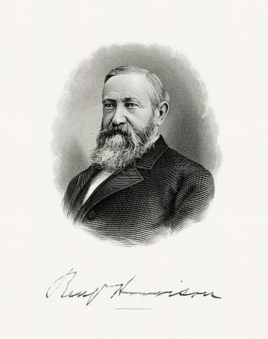 What was Benjamin Harrison's rank in the Union Army during the American Civil War?