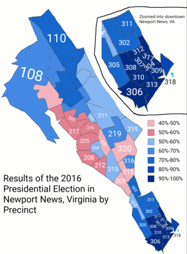 What is the rank of Newport News in terms of population among cities in Virginia?