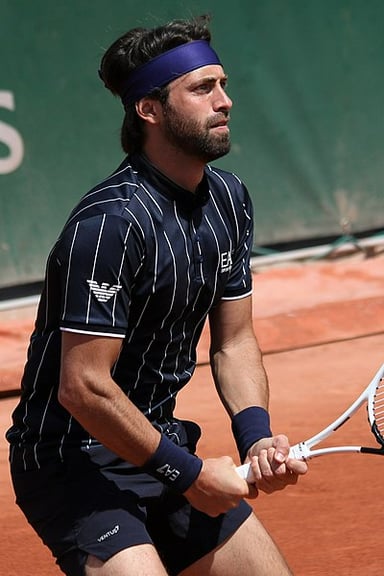 Against whom did Basilashvili play his first Grand Slam match?