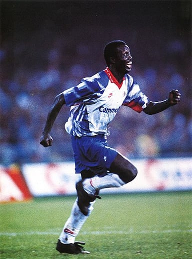 How many caps did George Weah earn for the Liberian national team?