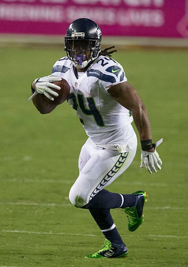 What year did Marshawn Lynch lead the Seahawks to their first Super Bowl title?