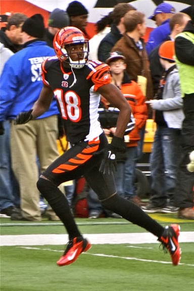 Green finished his Bengals career with how many receptions?