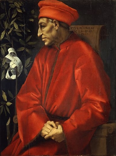 What happened to Cosmo de' Medici in 1433-1434?