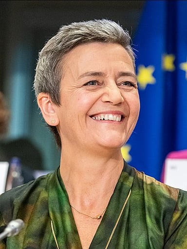 Which position did Vestager hold in the government of Helle Thorning-Schmidt?