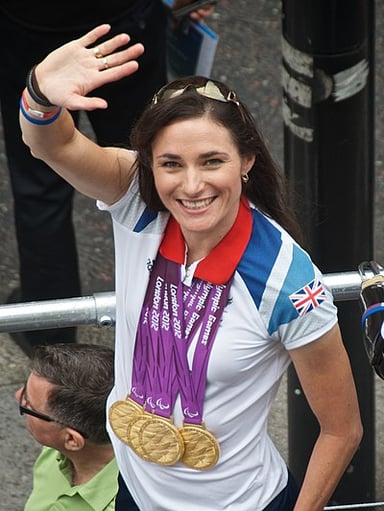 How many times is Sarah Storey a British national track champion?