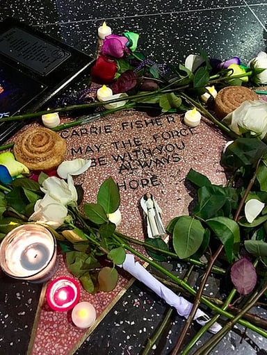 What was the cause of Carrie Fisher's death in 2016?