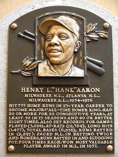 In which year did Hank Aaron break the home run record?