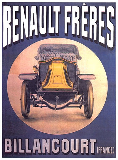 What type of engine did the first Renault Voiturette use?