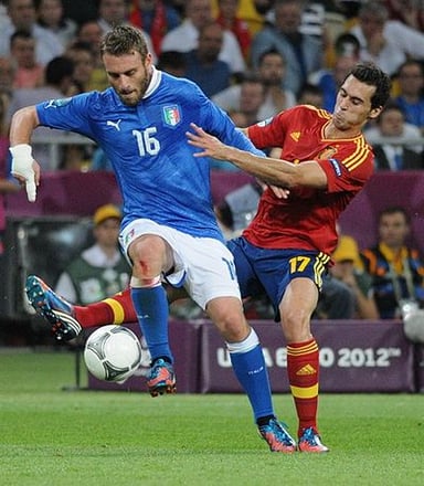 How many appearances did De Rossi make for Roma in all competitions?