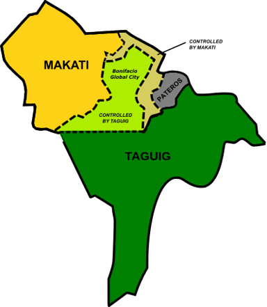 Is the Pulong Buhangin, Santa Maria considered part of Makati?